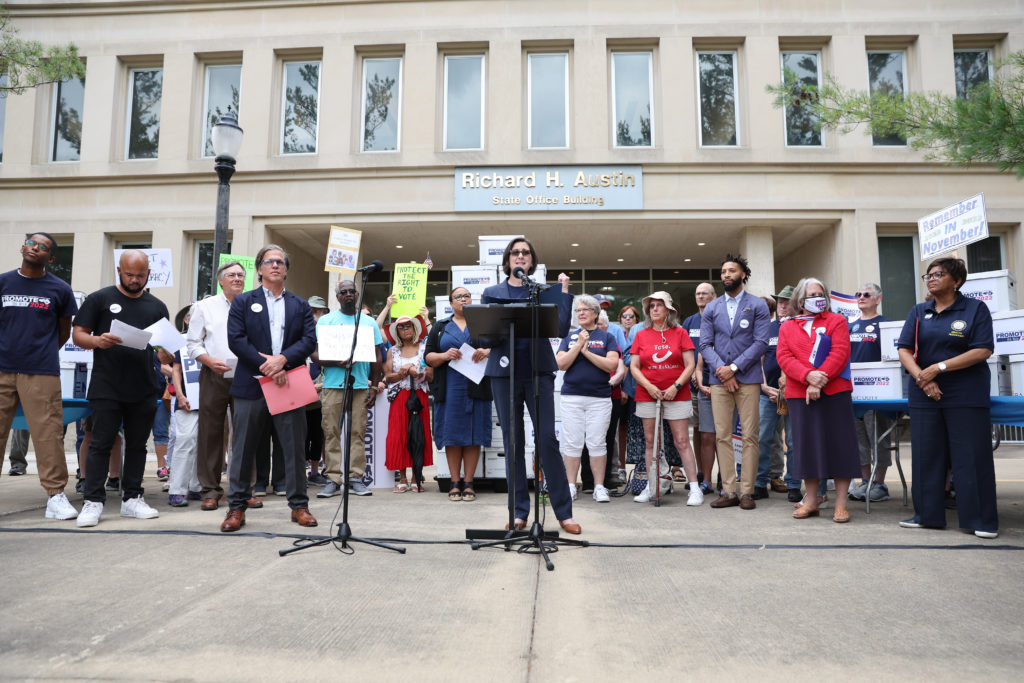 LANSING, MI - JULY 11: Press Conference at the Michigan State Capitol  in Lansing, Michigan. (Photo by Rey Del Rio)