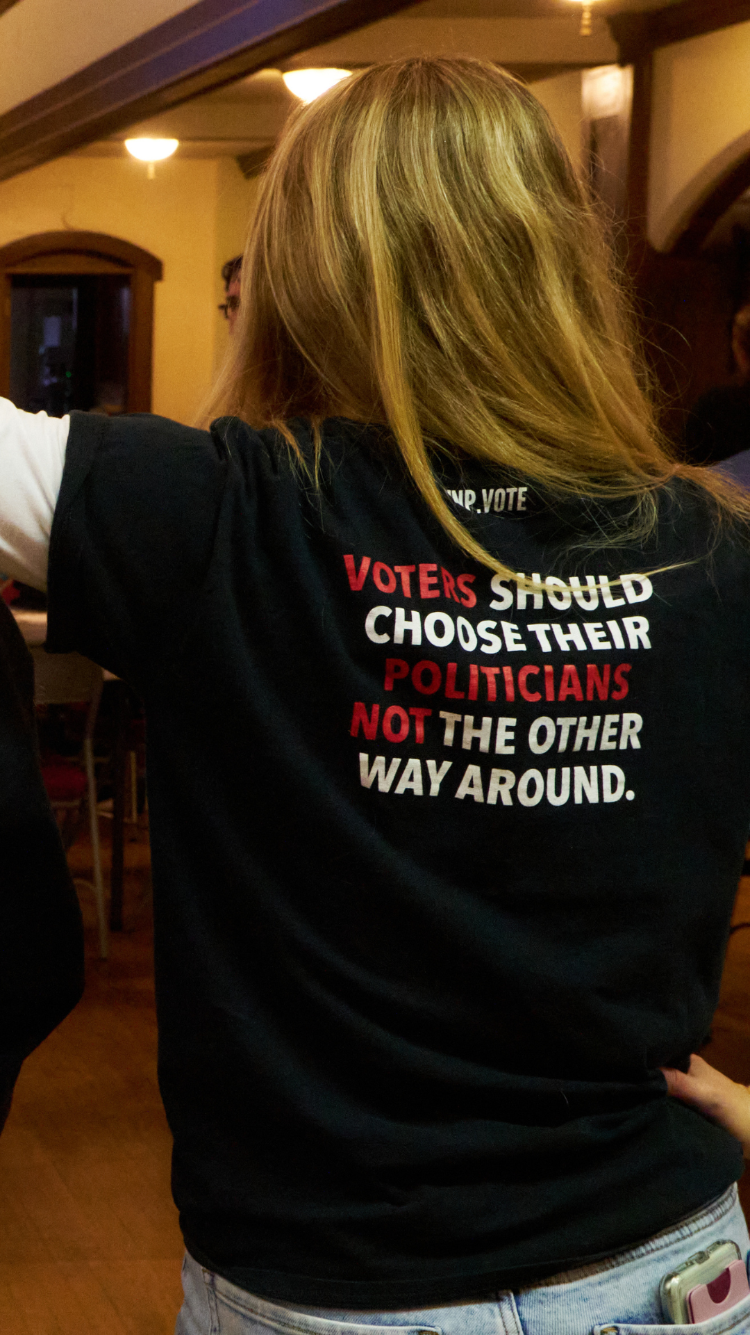 Vertical Voters Not Politicians Shirts